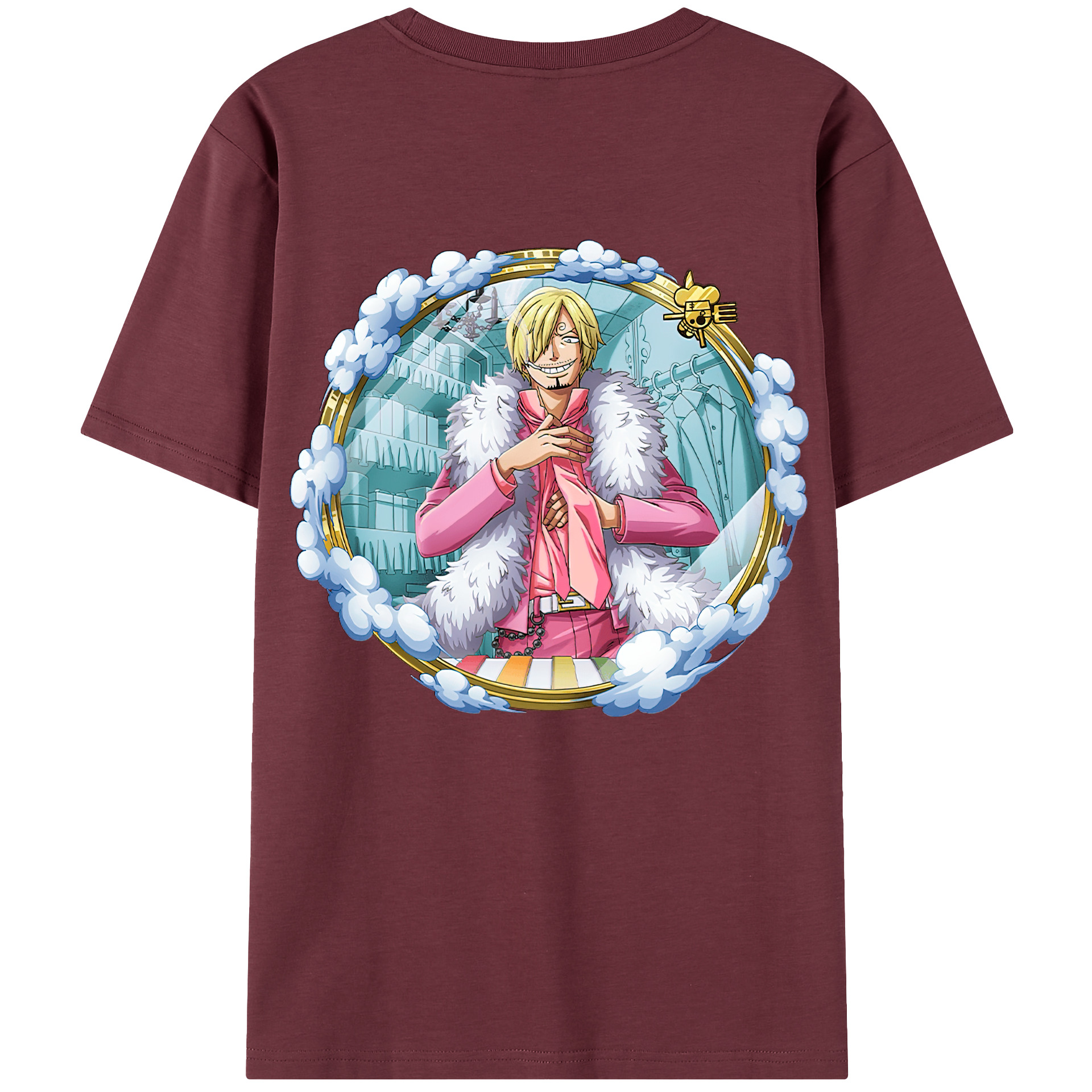 ワンピース サンジ ONE PIECE Sanji 綿100％半袖Tシャツ（背面プリント）
